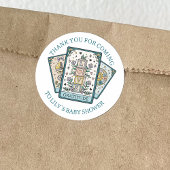 Tarot Card Kinderdusche Vielen Dank Runder Aufkleber