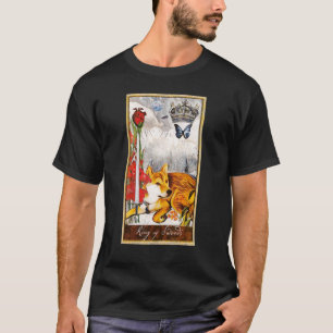 Tarot Card King of Schwerter und Hund kosmische Gr T-Shirt