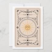 Tarot Card Lesen Kristallkugel Party laden ein Einladung (Rückseite)