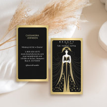Tarot Card Makeup Friseur Ästhetik Schwarz