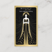 Tarot Card Makeup Friseur Ästhetik Schwarz Visitenkarte (Vorderseite)