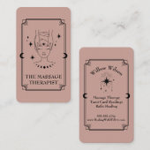 Tarot Card Massage Therapeutin Visitenkarte (Vorne/Hinten)
