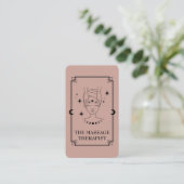 Tarot Card Massage Therapeutin Visitenkarte (Stehend Vorderseite)