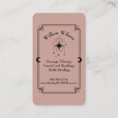 Tarot Card Massage Therapeutin Visitenkarte (Rückseite)