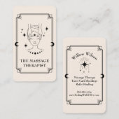 Tarot Card Massage Therapeutin Visitenkarte (Vorne/Hinten)