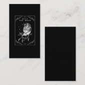 Tarot-Card-Moon- und Cat-Crescent-Illustration Visitenkarte (Vorne/Hinten)