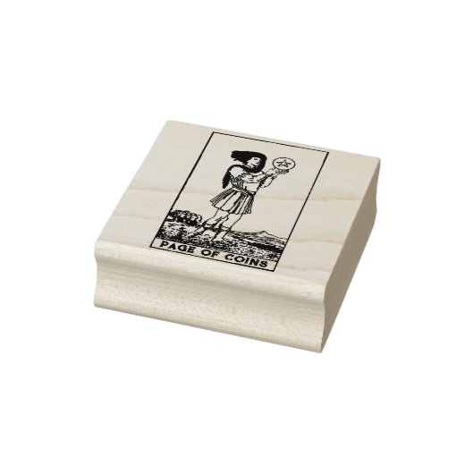 Tarot Card: Münzseite / Pentagramme Personalisiert Gummistempel (Stempel)
