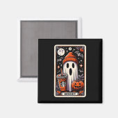 Tarot Card Niedlich Ghost Spooky Saison Kürbislate Magnet (Vorderseite/Rückseite)