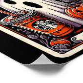 Tarot Card Niedlich Ghost Spooky Saison Kürbislate Poster (Ecke)