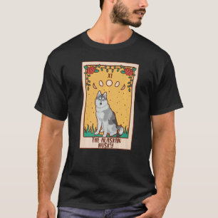Tarot Card Occult Magic Occultism Dog Alaskan Hus T-Shirt