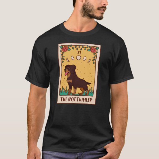 Tarot Card Occult Magic Occultism Dog Rottweiler T-Shirt (Vorderseite)