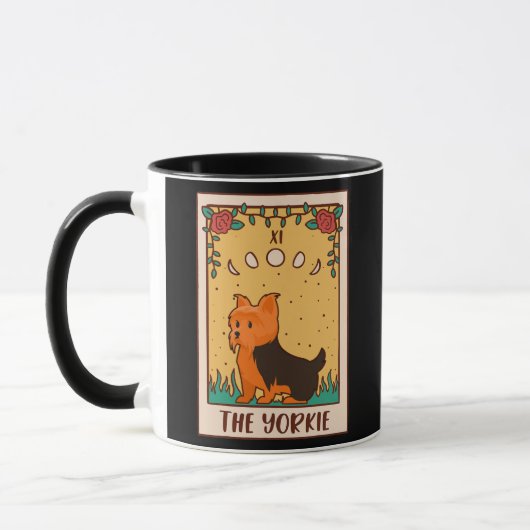 Tarot Card Occult Magic Occultism Dog Yorkie Tasse (Links)