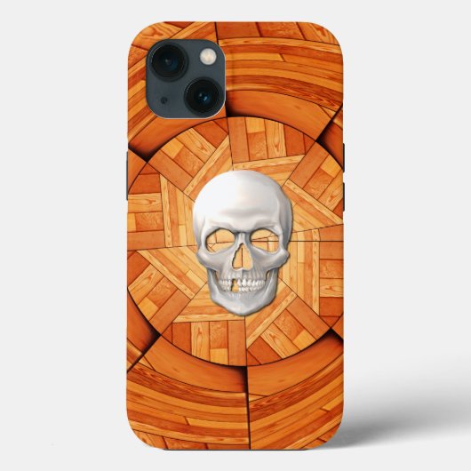Tarot Card of Death - Holz mit 3D Skull Inlay Case-Mate iPhone Hülle (Rückseite)