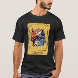 Tarot Card Phoenix Ying Yang Firebird mit Fantasie T-Shirt