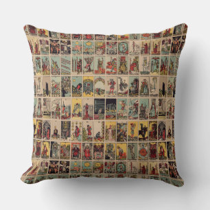 Tarot Card Pillow - Vintages Tarot Muster Kissen