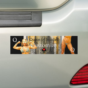 Tarot Card Queen of Spades Thunder_Cove Autoaufkleber