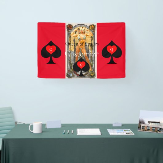 Tarot Card Queen of Spades Thunder_Cove Banner (Messe)