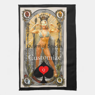 Tarot Card Queen of Spades Thunder_Cove Geschirrtuch