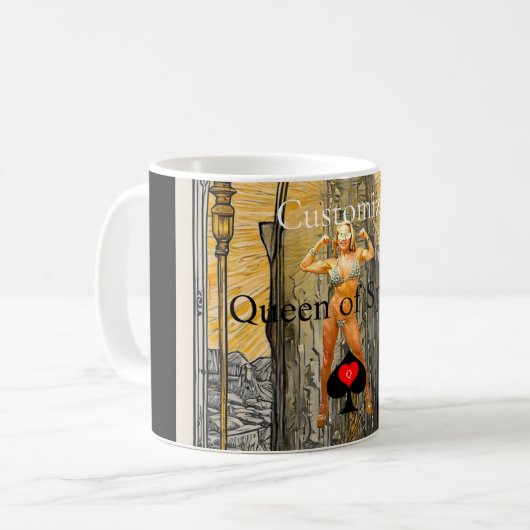 Tarot Card Queen of Spades Thunder_Cove Kaffeetasse (Vorderseite Links)