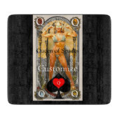 Tarot Card Queen of Spades Thunder_Cove Schneidebrett (Vorderseite)