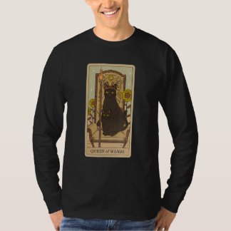 Tarot Card Queen Of Wands And Cat Cosmic Graphic C T-Shirt