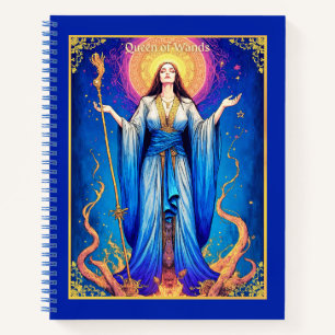 Tarot Card, Queen of Wands Journal Notizblock