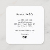 Tarot Card Reader Psychisches Medium Quadratische Visitenkarte (Rückseite)