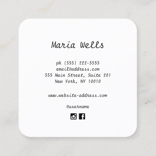 Tarot Card Reader Visitenkarte (Rückseite)