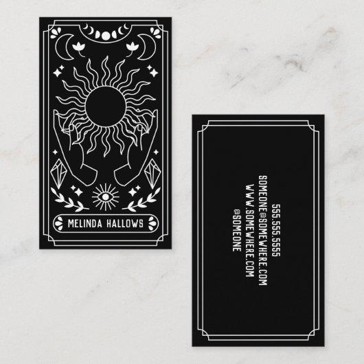 Tarot Card Reader Visitenkarte (Vorne/Hinten)