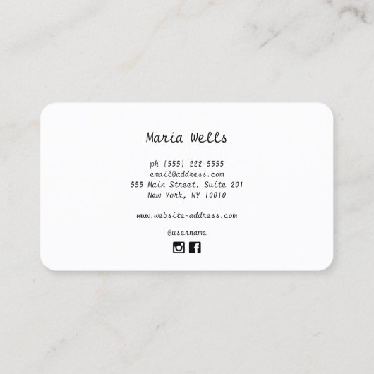 Tarot Card Reader Visitenkarte (Rückseite)