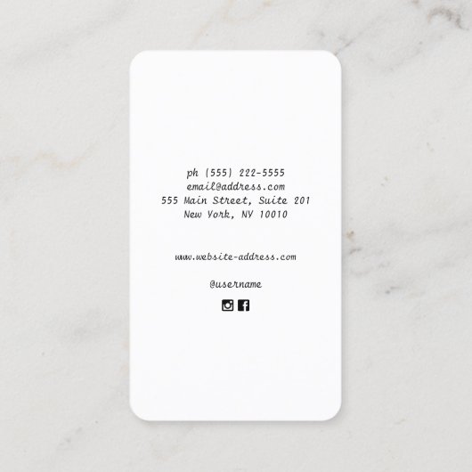 Tarot Card Reader Visitenkarte (Rückseite)