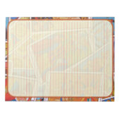 Tarot Card Retro Orange Border Lined Stationierung Notizblock (Vorderseite)