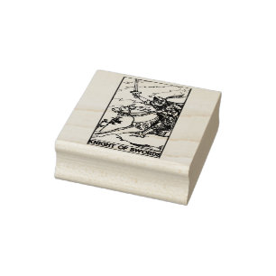 Tarot Card: Ritter der Schwerter Personalisiert Gummistempel