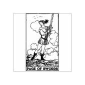 Tarot Card: Seite der Schwerter Personalisiert Gummistempel (Prägung)