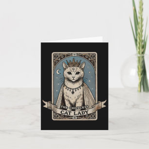 Tarot Card Shirt Kinderlose Katze Lady Shirt Absti Karte