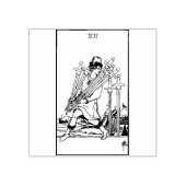 Tarot Card: Sieben Schwerter: 7 Schwerter Gummistempel (Prägung)