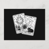 Tarot Card Sin and Moon, Katze Postkarte (Vorderseite)
