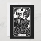 Tarot Card Skeleton Couple Die Einladung zur Hochz (Vorderseite)