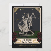 Tarot Card Skelette bis zur Einladung zur Hochzeit (Vorderseite)