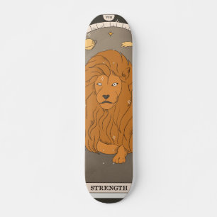 Tarot card Strength major arcana lion VIII Skateboard