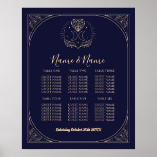 Tarot Card Tabelle 6 Sitzplan Hochzeitssternmond Poster