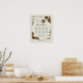 Tarot Card Table 10 Seating Plan Wedding Sun Moon  Poster (Küche)
