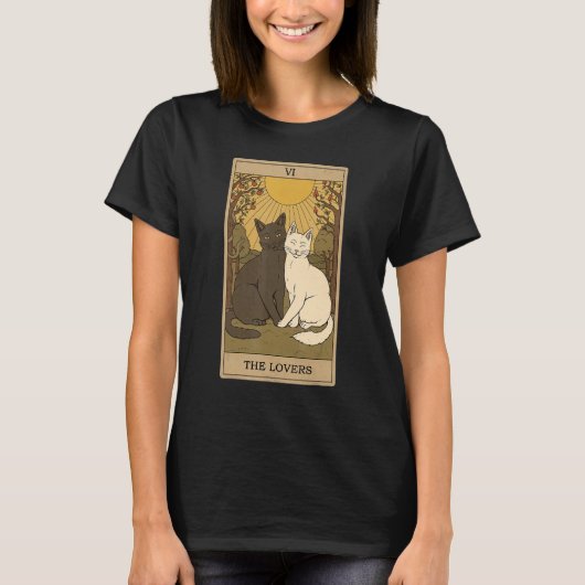 Tarot Card Tarot und Cat T-Shirt (Vorderseite)