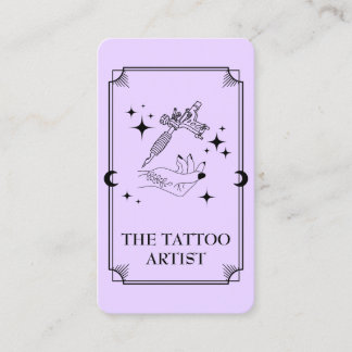 Tarot Card Tattoo Artist Celestist Business Card Visitenkarte