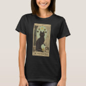 Tarot Card The High Priestess And Cat Cosmic Graph T-Shirt (Vorderseite)