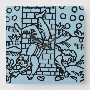 Tarot Card: The Madhouse Quadratische Wanduhr