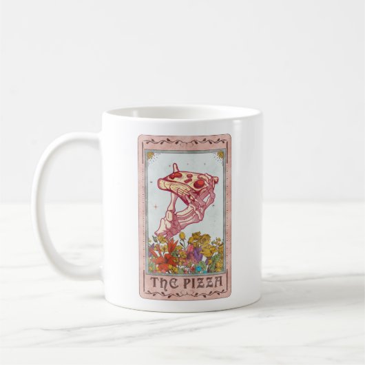 Tarot Card The Pizza Funny Tarot Skeletton Tarot Kaffeetasse (Links)