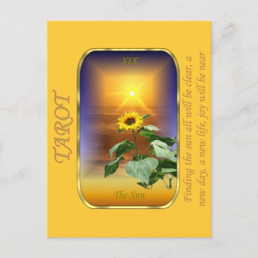 Tarot Card - The Sun Postkarte (Vorderseite)