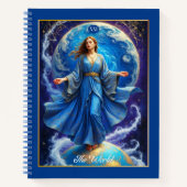 Tarot Card, the World, in Deep Blue Journal Notizblock (Vorderseite)