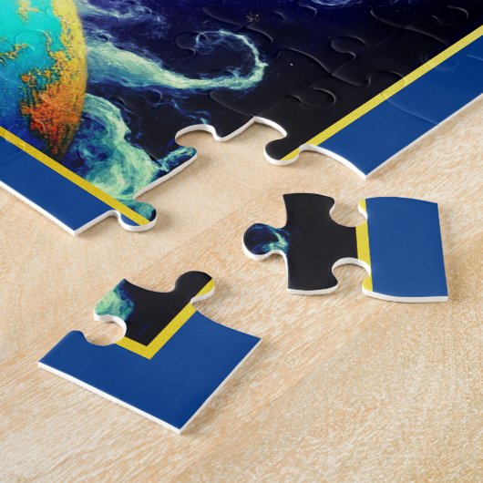 Tarot Card, the World, in Deep Blue Puzzle (Seite)